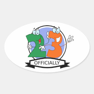 Officially 23 Birthday Banner Oval Sticker