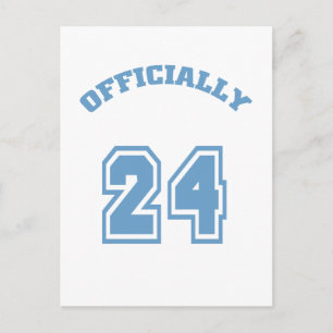 Officially 24 postcard