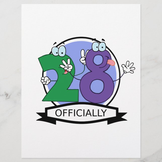 Officially 28 Birthday Logo (Front)