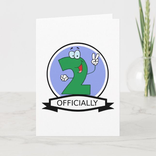 Officially 2 Birthday Logo Card (Front)