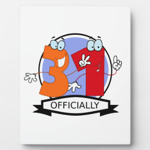 Officially 31 Birthday Logo Plaque