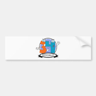 Officially 34 Birthday Banner Bumper Sticker