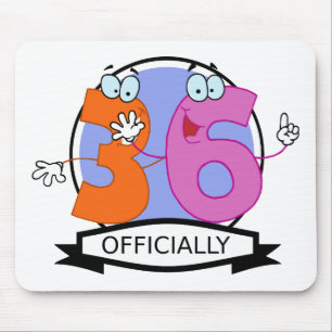 Officially 36 Birthday Banner Mouse Pad