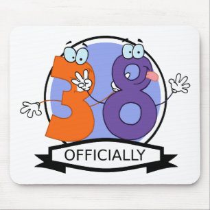 Officially 38 Birthday Banner Mouse Pad