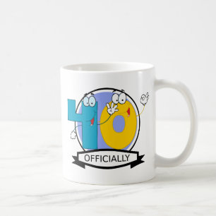 Officially 40 Birthday Banner Coffee Mug