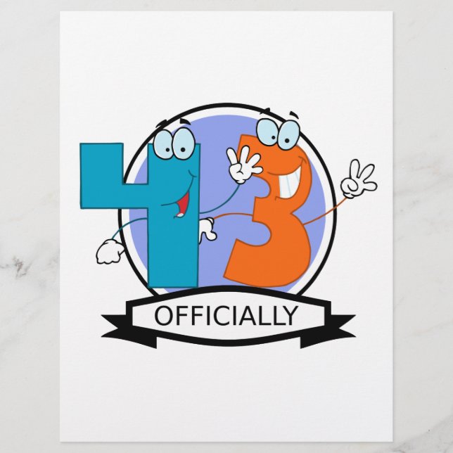 Officially 43 Birthday Banner (Front)