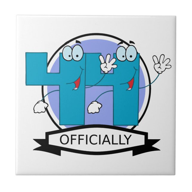 Officially 44 Birthday Banner Tile (Front)
