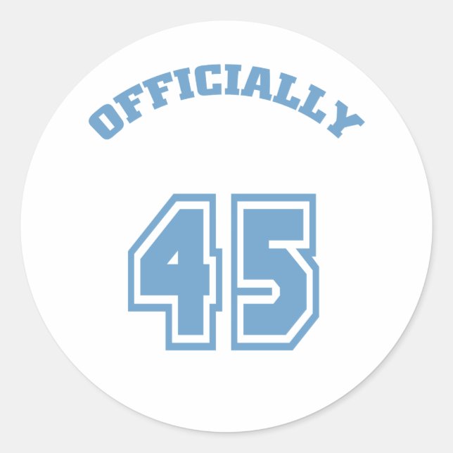 Officially 45 classic round sticker (Front)