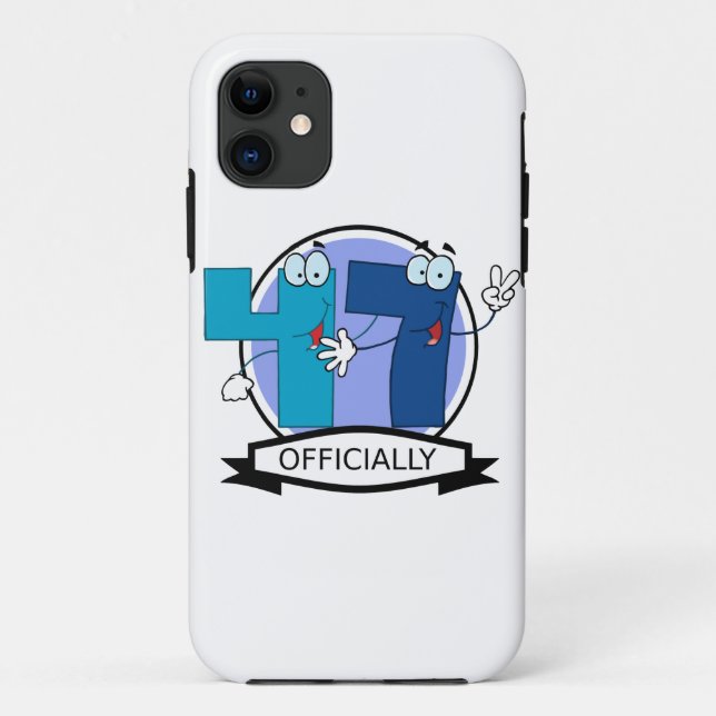 Officially 47 Birthday Banner Case-Mate iPhone Case (Back)