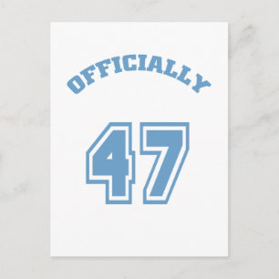 Officially 47 postcard
