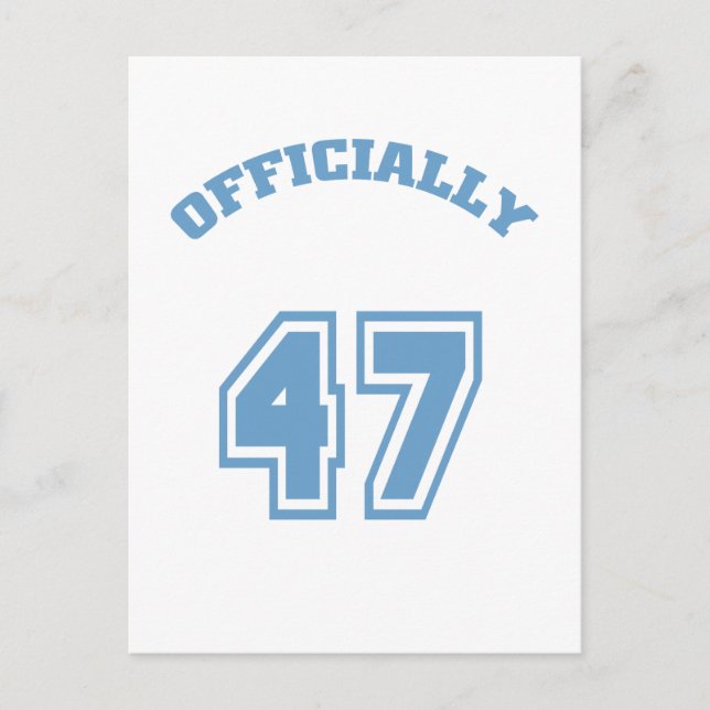 Officially 47 postcard (Front)