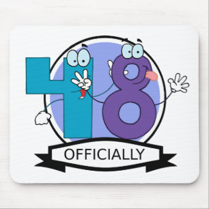 Officially 48 Birthday Banner Mouse Pad