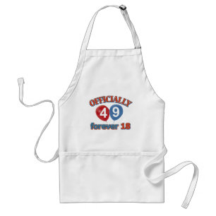 Officially 49 forever 18 standard apron