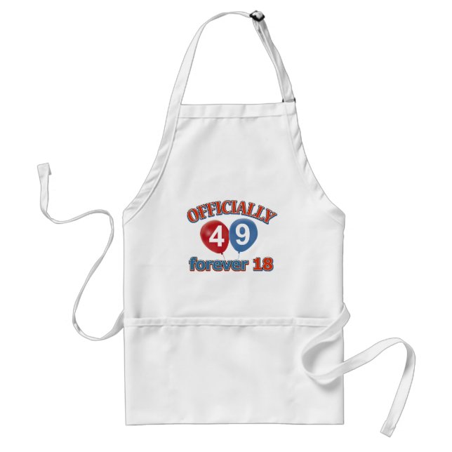 Officially 49 forever 18 standard apron (Front)