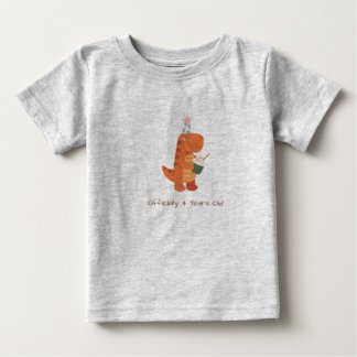 Officially 4 Years Old Dinosaur Boys Birthday T-Sh Baby T-Shirt