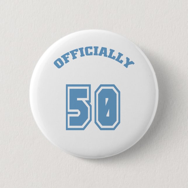Officially 50 6 cm round badge (Front)