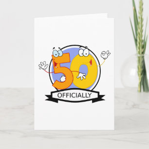 Officially 50 Birthday Logo Card
