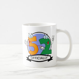 Officially 52 Birthday Banner Coffee Mug