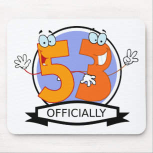 Officially 53 Birthday Banner Mouse Pad