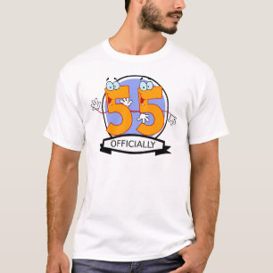 Officially 55 Birthday Banner T-Shirt