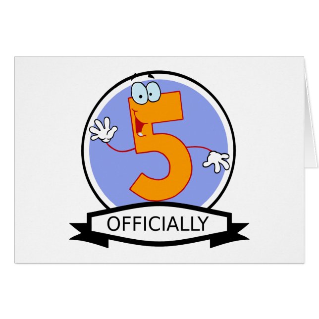 Officially 5 Birthday Banner (Front Horizontal)