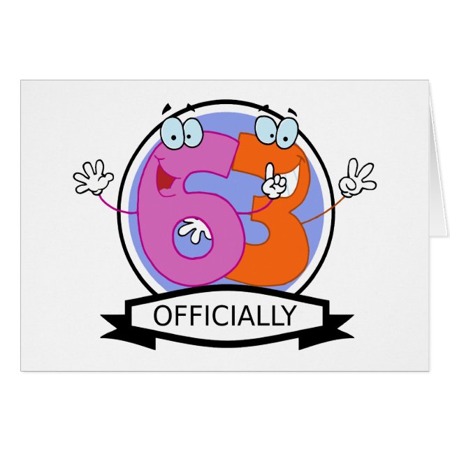 Officially 63 Birthday Banner (Front Horizontal)