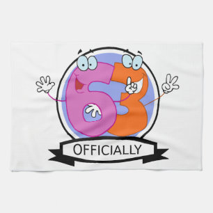 Officially 63 Birthday Banner Tea Towel