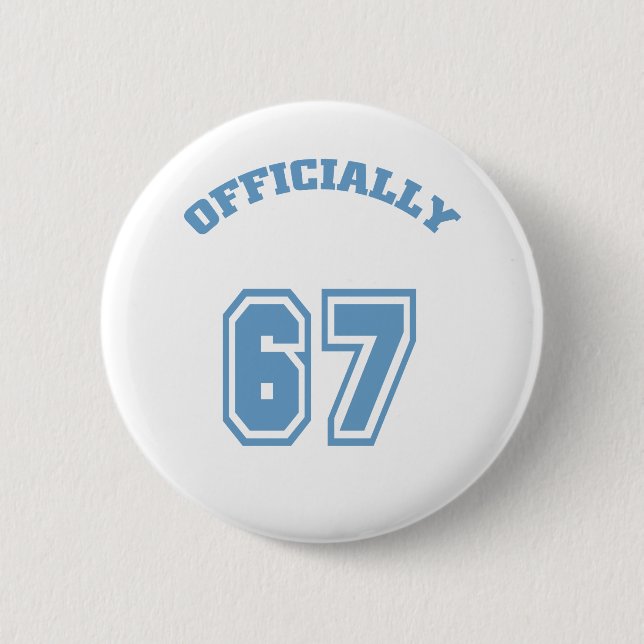 Officially 67 6 cm round badge (Front)