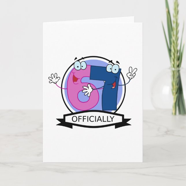 Officially 67 Birthday Banner Card (Front)
