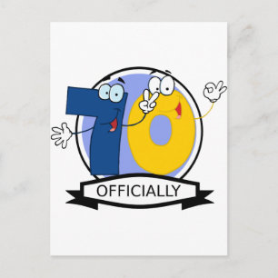 Officially 70 Birthday Banner Postcard