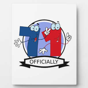 Officially 71 Birthday Banner Plaque