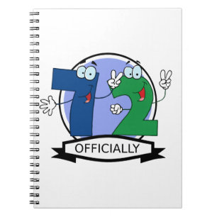 Officially 72 Birthday Banner Notebook