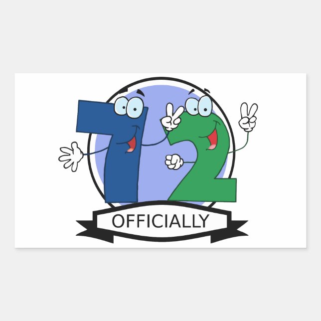 Officially 72 Birthday Banner Rectangular Sticker (Front)