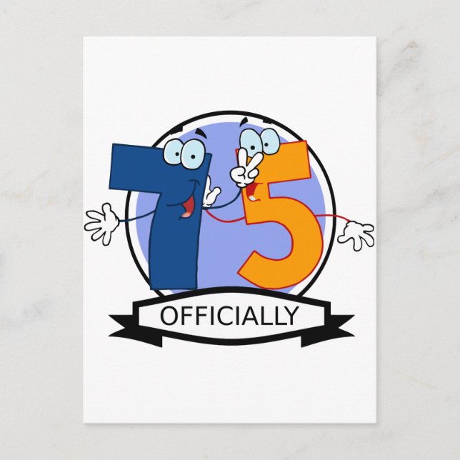 Officially 75 Birthday Banner Postcard (Front)