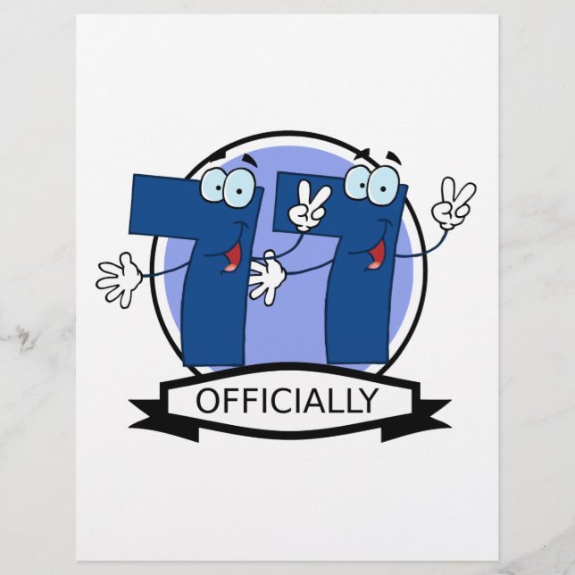 Officially 77 Birthday Banner (Front)