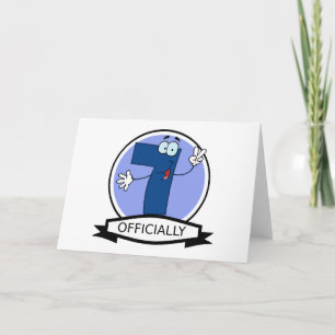 Officially 7 Birthday Banner Card