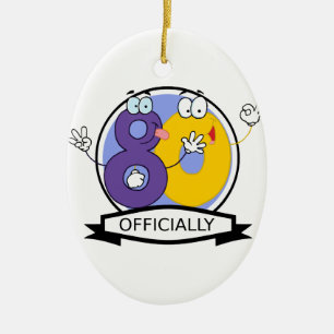 Officially 80 Birthday Banner Ceramic Ornament