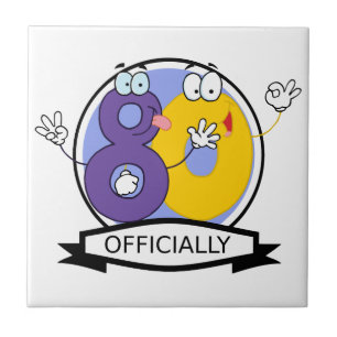 Officially 80 Birthday Banner Ceramic Tile
