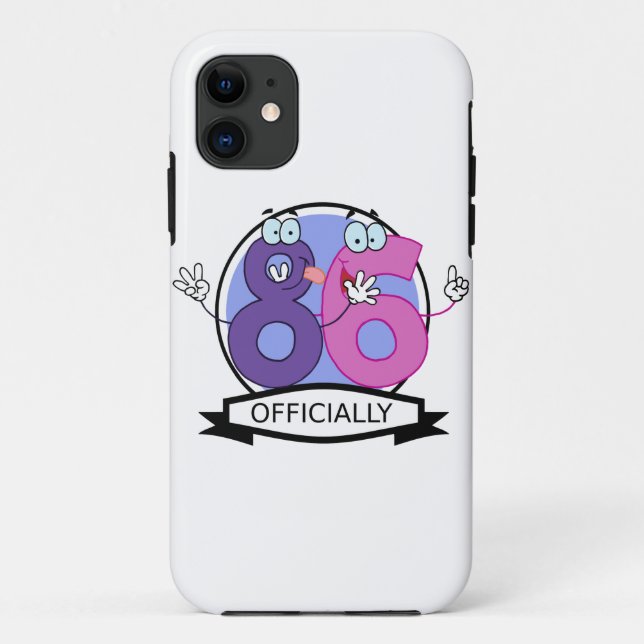 Officially 86 Birthday Banner Case-Mate iPhone Case (Back)