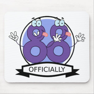 Officially 88 Birthday Banner Mouse Pad
