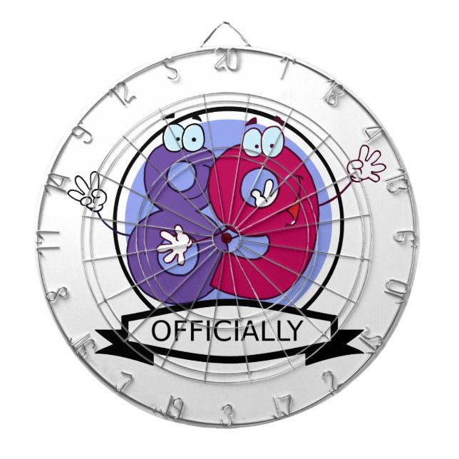 Officially 89 Birthday Banner Dartboard (Front)