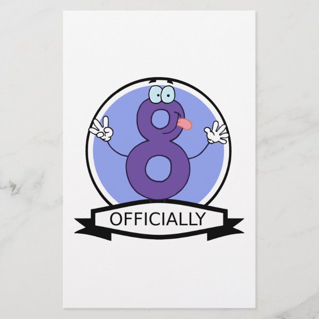 Officially 8 Birthday Banner (Front)