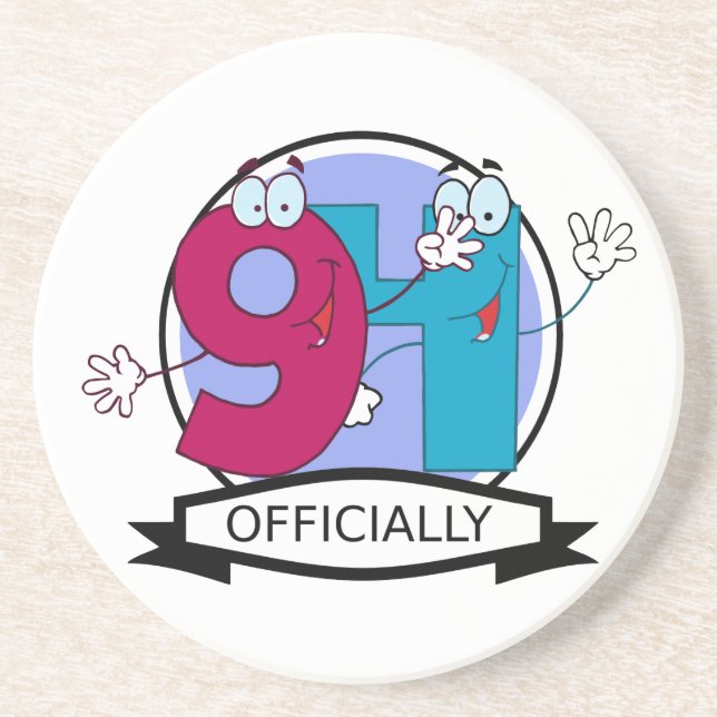 Officially 94 Birthday Banner Coaster (Front)