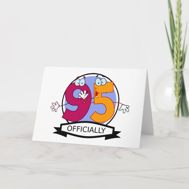 Officially 95 Birthday Banner Card (Front)