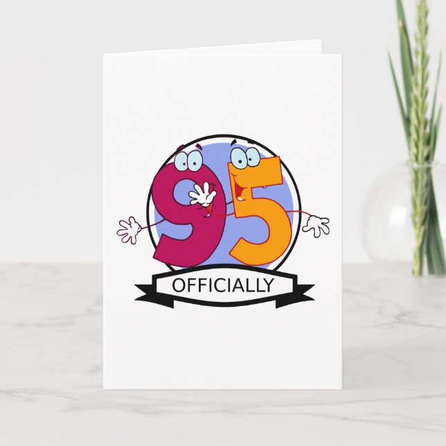 Officially 95 Birthday Banner Card (Front)