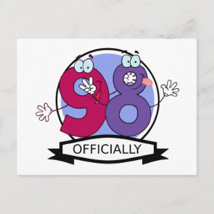 Officially 98 Birthday Banner. Postcard