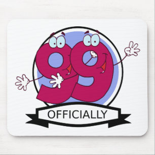 Officially 99 Birthday Banner Mouse Pad