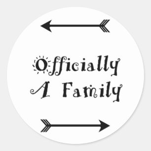 Officially a Family - Adoption Day Classic Round Sticker