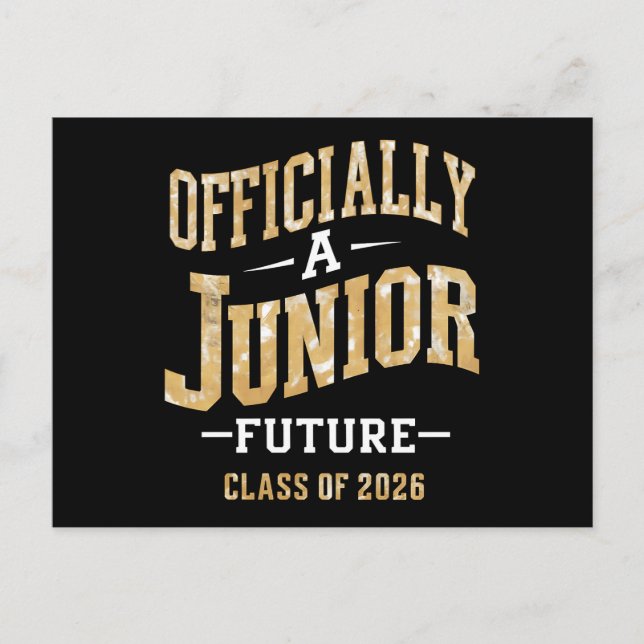 Officially A Junior Future Class of 2026  Postcard (Front)