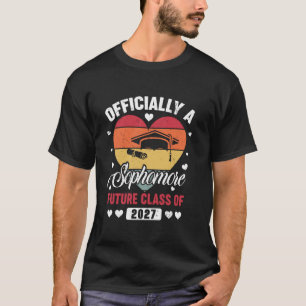 Officially a Sophomore Future Class 2027 Retro Bac T-Shirt